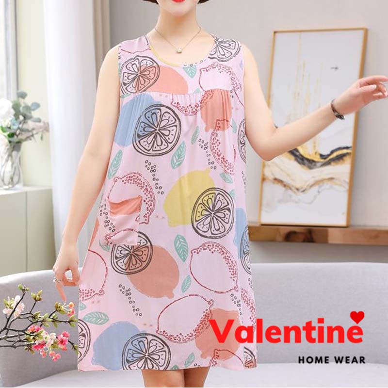 Váy ngủ ba lỗ nữ họa tiết nhiệt đới chất vải cotton lanh thoáng mát nhiều màu mã VAV0177 | BigBuy360 - bigbuy360.vn