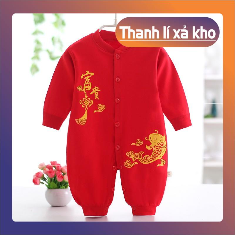Quần áo tết cho bé 💖FREESHIP💖 Bộ body đỏ hàng Quảng Châu xuất khẩu cho bé trai gái 0-1 tuổi năm 2020 -matroi333