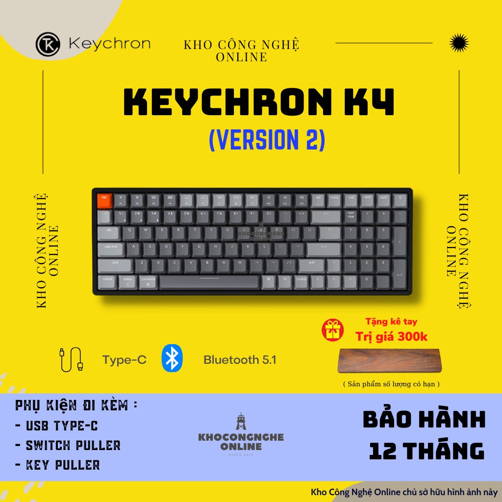 Bàn phím cơ keychron k4 (VERSION 2)