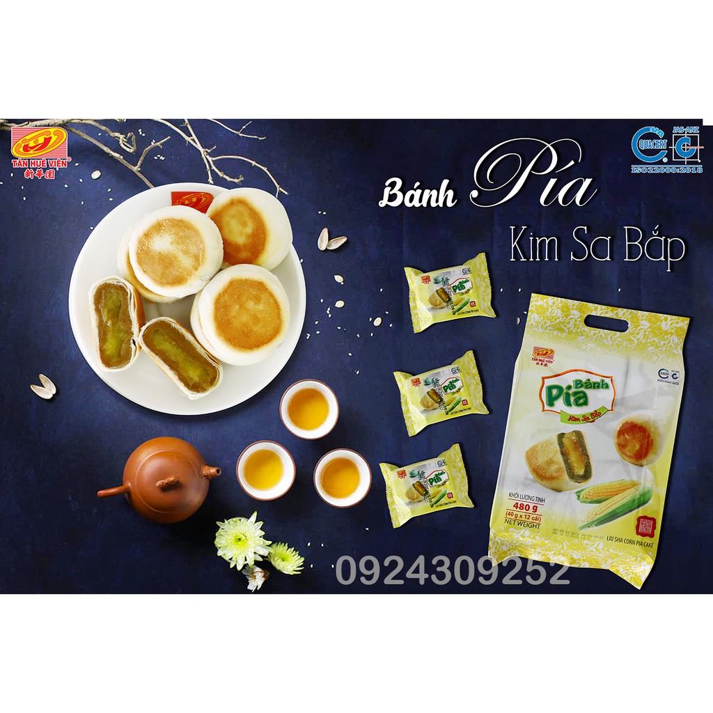 Bánh Pía Kim sa Bắp Tân Huê Viên túi 12 bánh mini