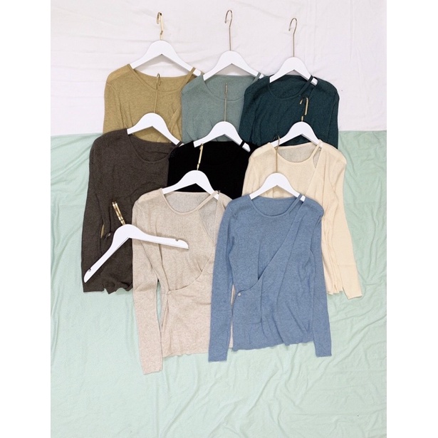 Áo Len mỏng cài vạt lệch dành cho nữ | BigBuy360 - bigbuy360.vn