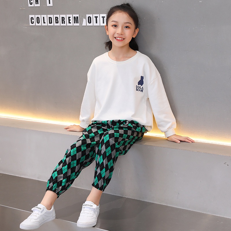 Quần dài YAOEENH size 100-160cm phong cách thể thao thời trang mùa thu dành cho trẻ em