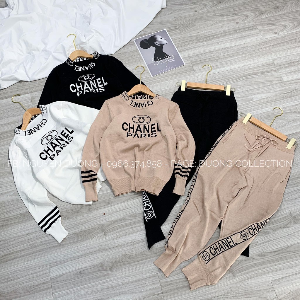 Sét Bộ Quần áo thu đông dành cho phái nữ 40-58kg kg mẫu paris