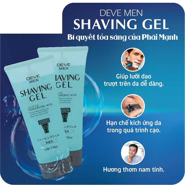 Gel Cạo Râu Cao Cấp Nhật Bản Deve Me Dành Cho Nam (220g)