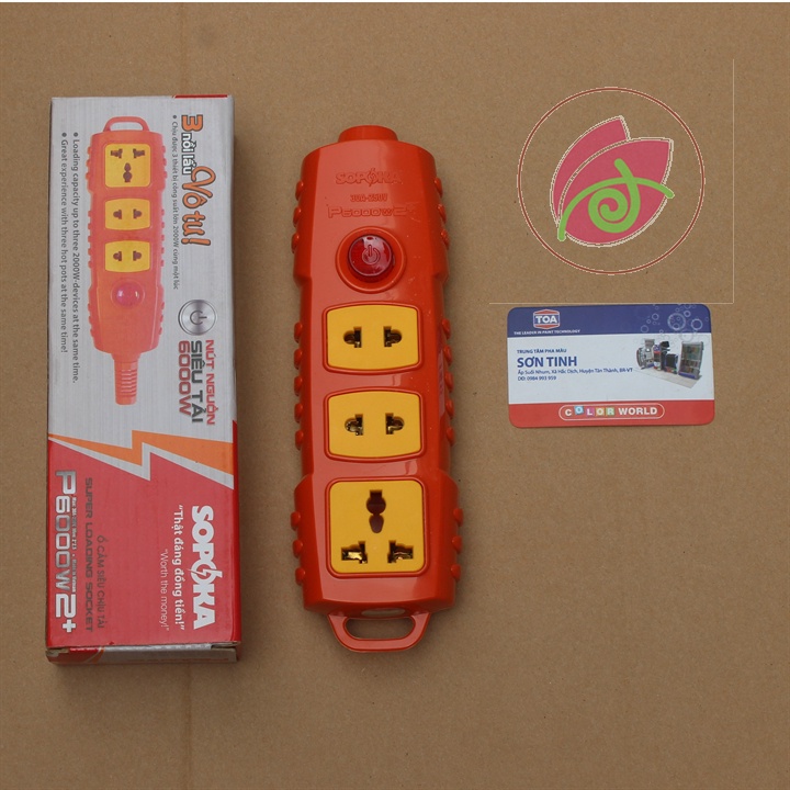 Ổ cắm siêu chịu tải (6000w) - chịu nhiệt, chống cháy cao, chính hãng sopoka