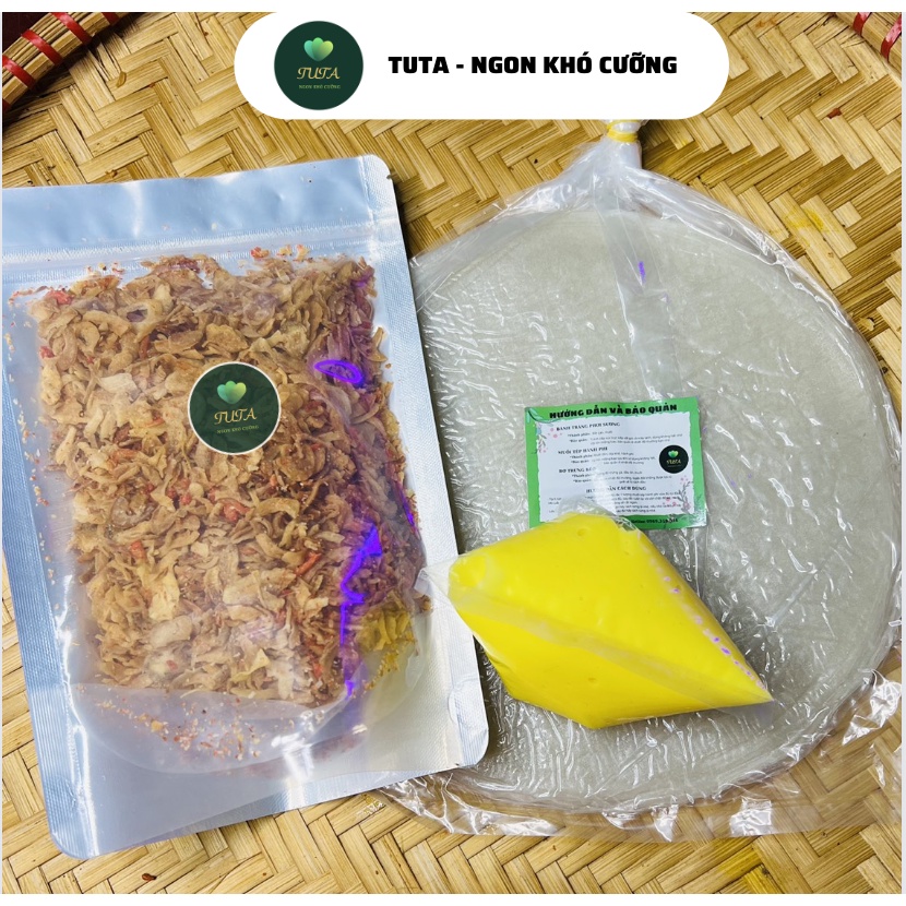 Combo Bánh Tráng Phơi Sương + Bơ Béo + Muối Tôm Hành Phi