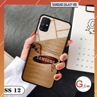 Ốp lưng Samsung M51- lưng kính in logo hãng điện thoại