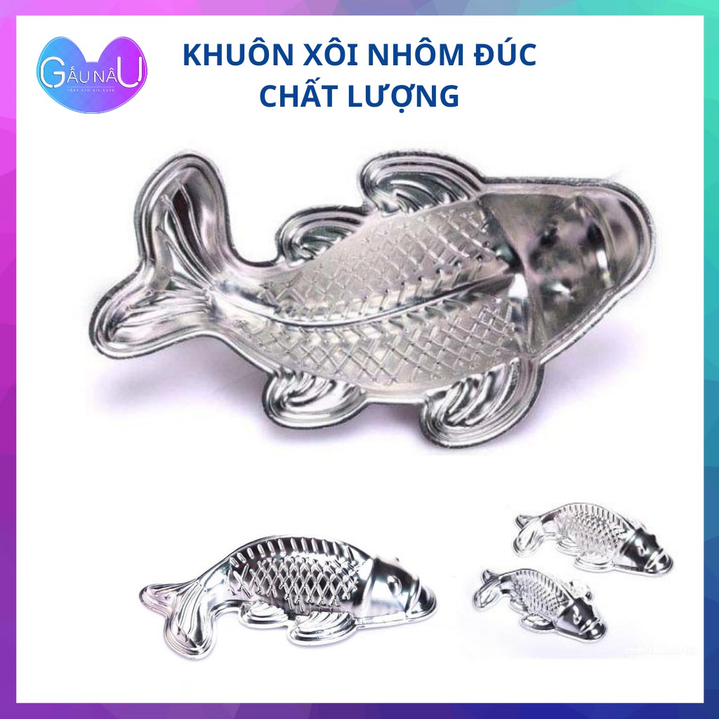 Khuôn Xôi Hình Cá Chép Nhôm Dày Đẹp Cỡ To - Khuôn Làm Rau Câu Cá Chép Đa Năng