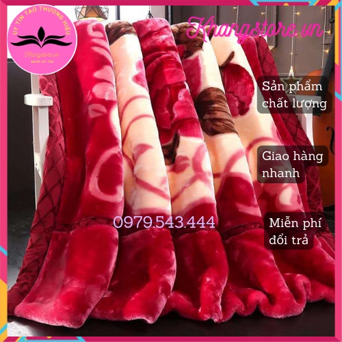 🌺 chăn lông tuyết nhung, chăn thái sịn mùa đông, kích thước 2m*2m2 loại 2kg,3kg,4kg,5kg,6kg-KHANGSTORE.VN