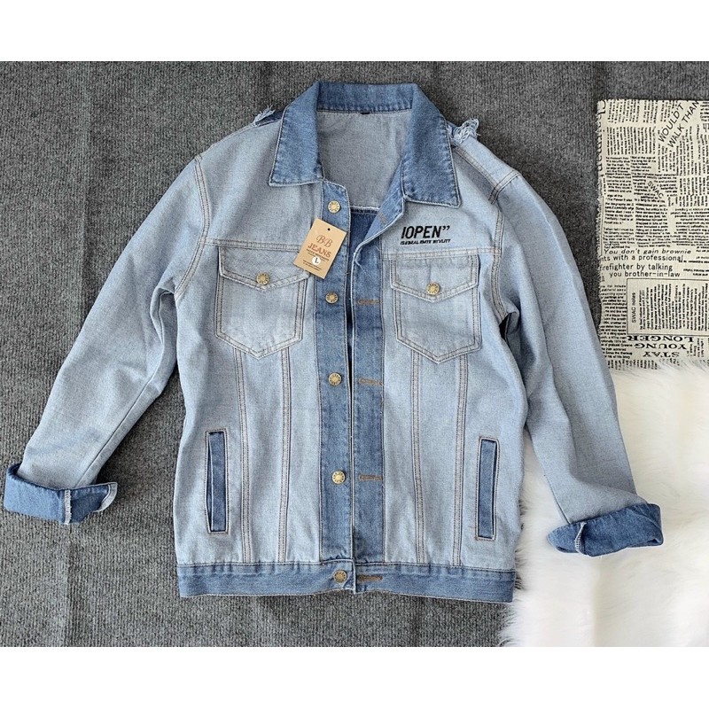 ÁO KHOÁC JEANS NAM UNISEX 3 size M L XL