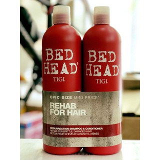 Cặp Dầu gội tigi đỏ cho tóc hư tổn cấp độ 3 - 750ml
