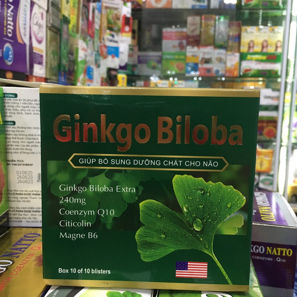 Viên uống GINKGO BILOBA 240mg giúp cải thiện trí nhớ