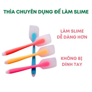 Đồ khuấy slime thìa cán dài đầu cao su - ảnh sản phẩm 2