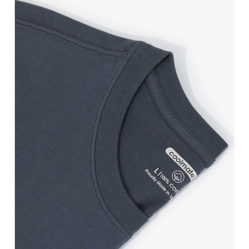 Áo thun nam in New Normal 100% Cotton Essential Tee màu XANH BIỂN Coolmate. | BigBuy360 - bigbuy360.vn