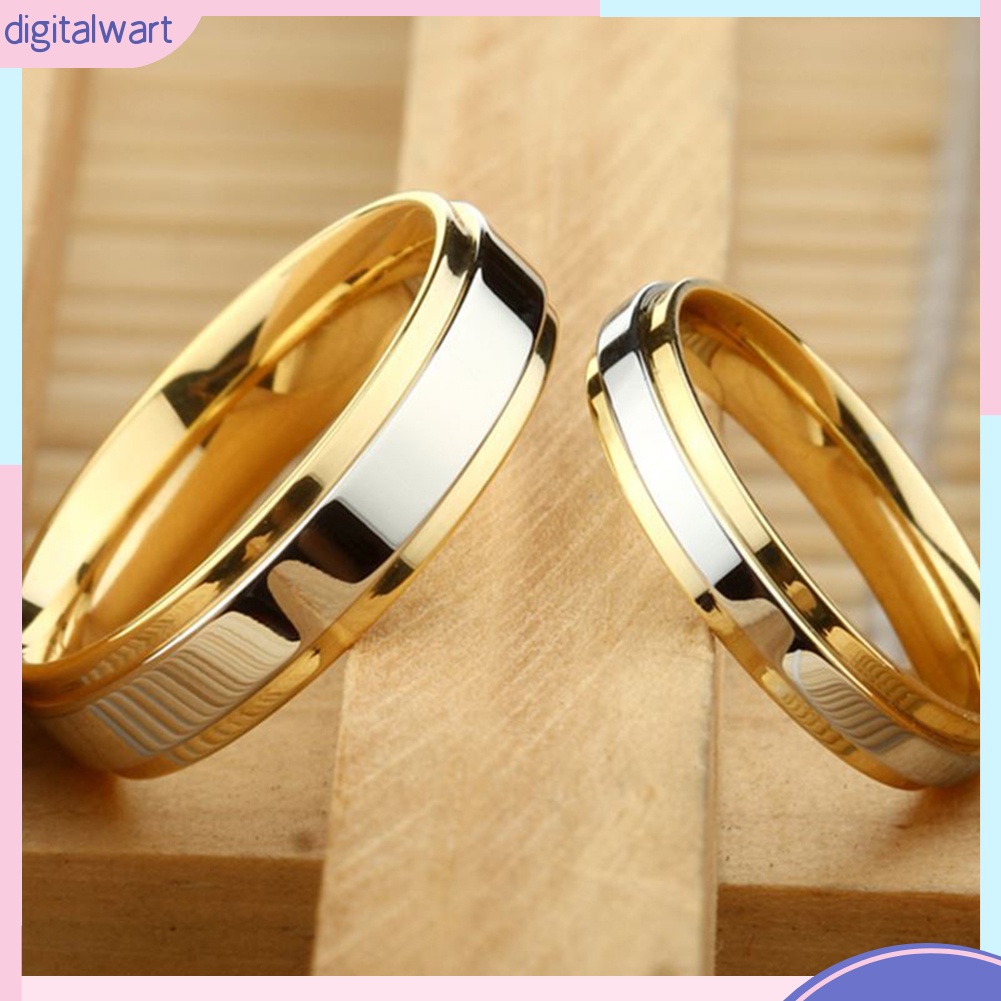 Nhẫn thép titan kiểu dáng đơn giản, thời trang cho nam/nữ