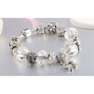 Vòng tay charm hoa pha lê siêu đẹp