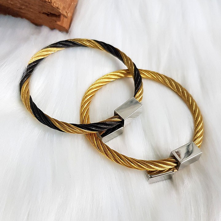 Vòng tay nam, vòng tay dây cáp titanium VZ1656.