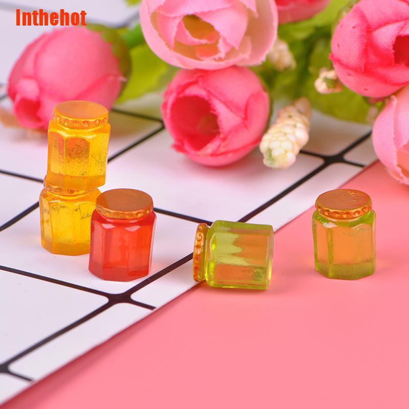 Bộ 5 Lọ Mật Ong Mini Tỉ Lệ 1: 12 Trang Trí Nhà Búp Bê