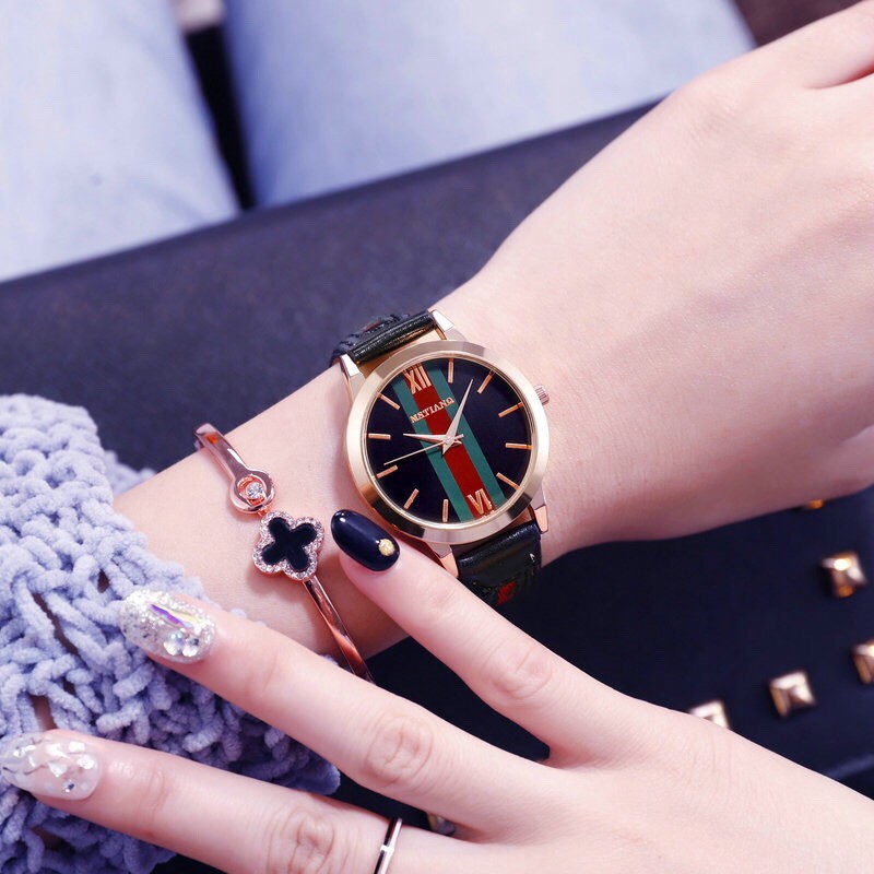 [CỰC ĐẸP] ĐỒNG HỒ NỮ MSTIANQ DÂY DA SỌC ĐỎ NHIỀU MÀU SIÊU HOT | BigBuy360 - bigbuy360.vn