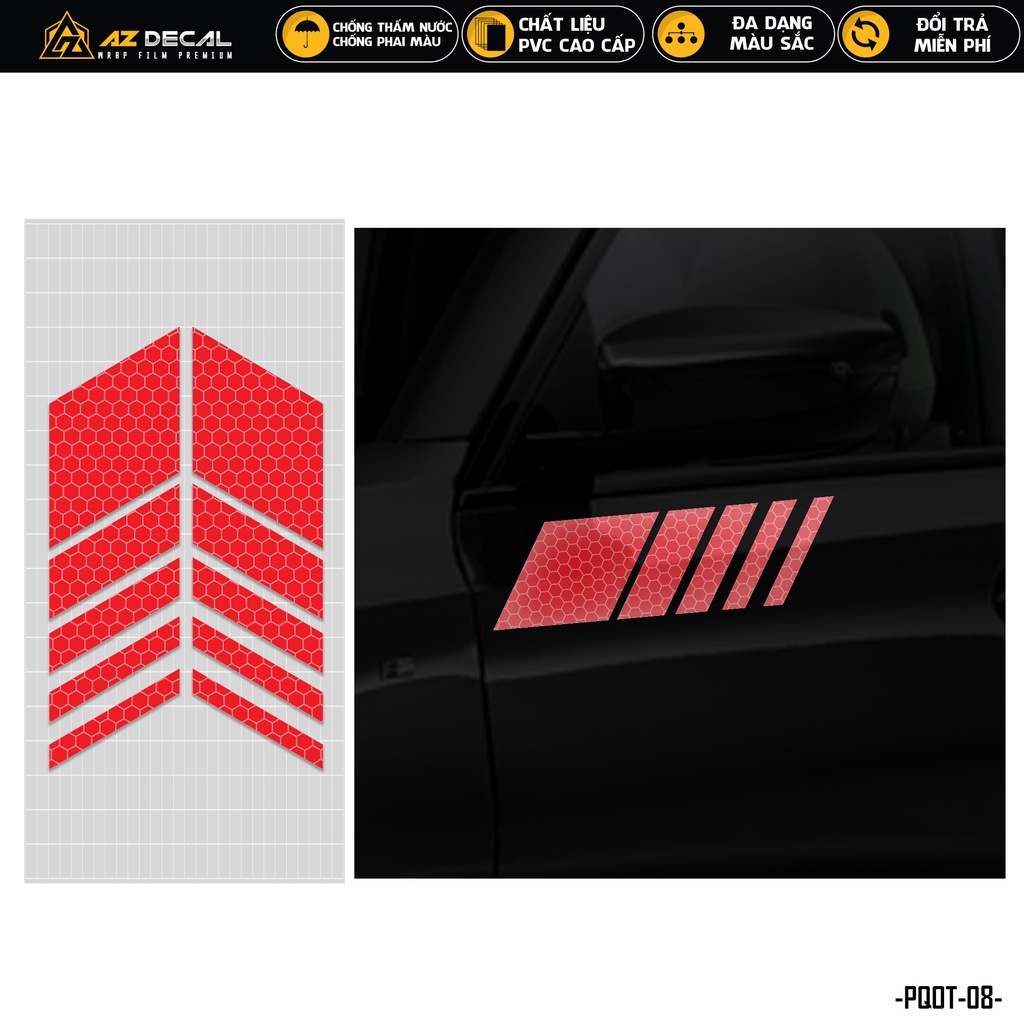 Tem Phản Quang Ô Tô Mẫu Cờ Italy, Đức, Pháp, Performance | PQOT-08 | Decal Dán Cửa Xe Cản Sau Kính Lái Xe Hơi Oto ...