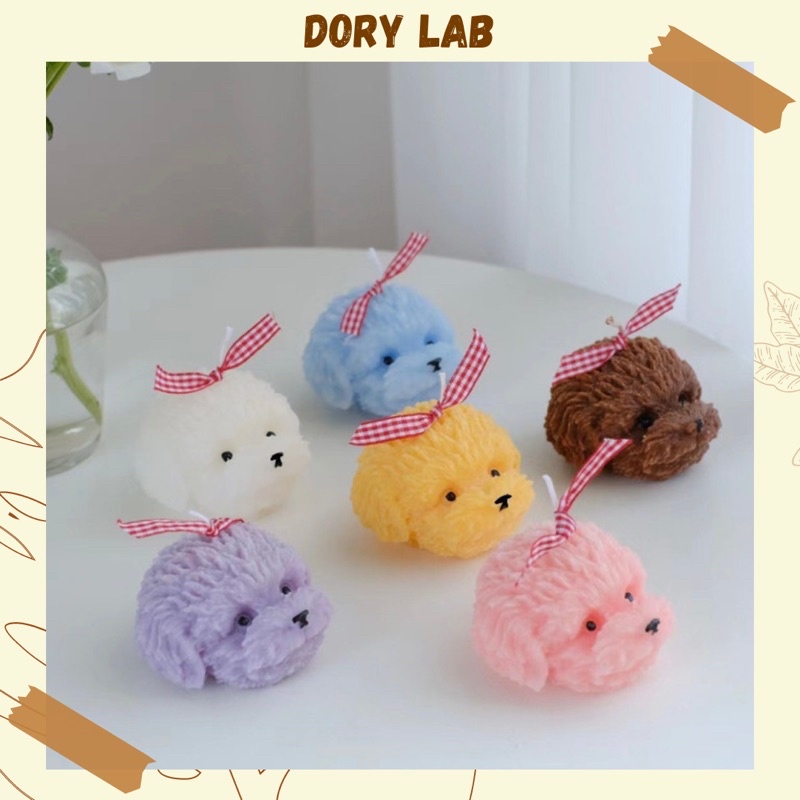 Nến Thơm Handmade Đầu Cún Cute Nhiều Màu Sắc - Dory Lab