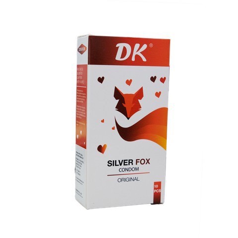 Bao cao su Dk Silver Fox cao cấp, bao cao su siêu mỏng, hộp 10 chiếc