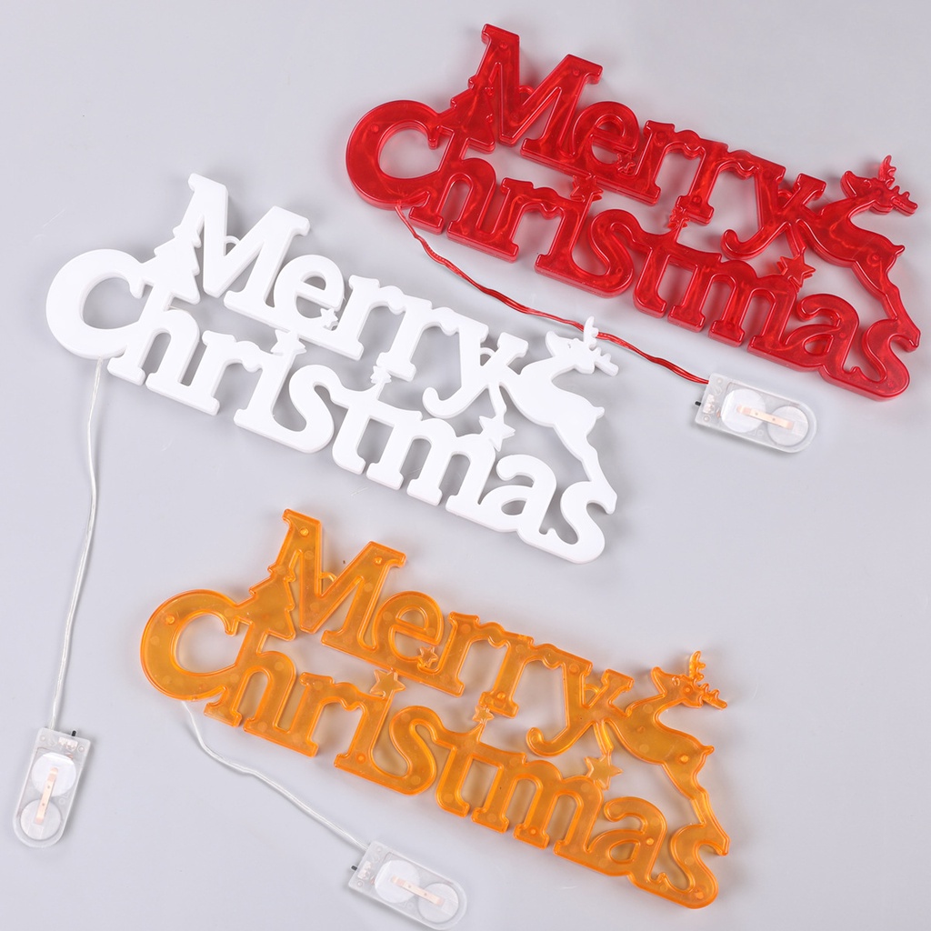 Đèn LED hình chữ Merry Christmas nhiều màu sắc