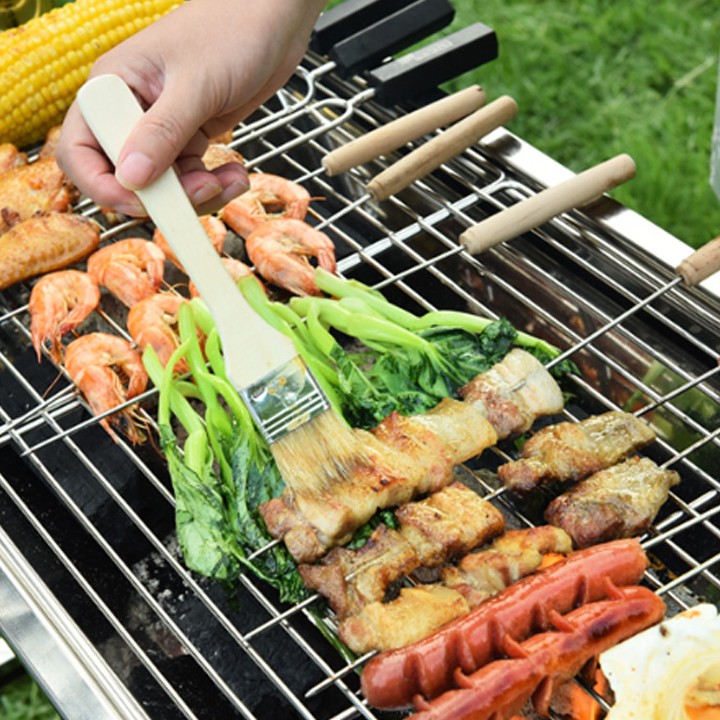 Bếp Nướng Than Hoa💎𝐅𝐑𝐄𝐄𝐒𝐇𝐈𝐏💎 Ngoài Trời Dã Ngoại Bếp Nướng BBQ INOX cao cấp chân gấp gọn đi du lịch tặng phụ kiện