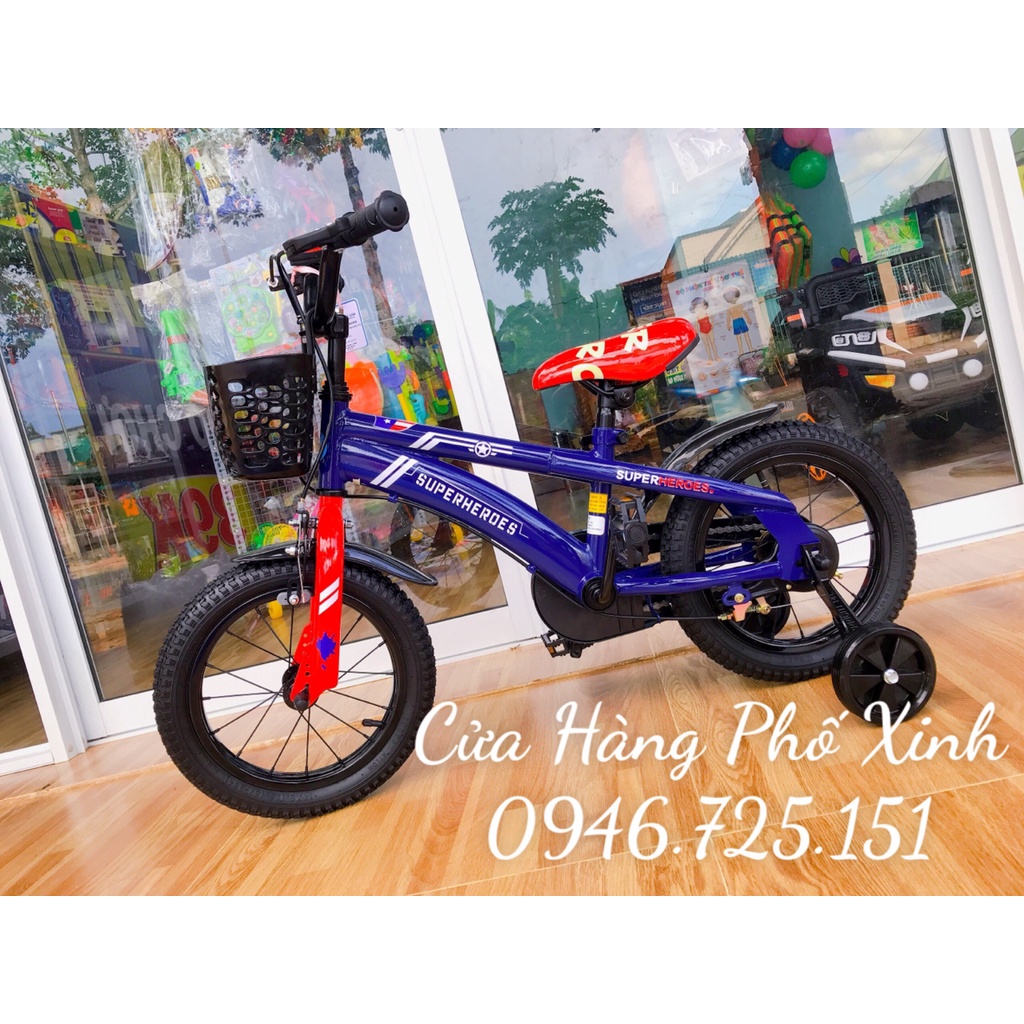 XE ĐẠP TRẺ EM TOPRIGHT BÁNH 14 INCH SUPER HERO