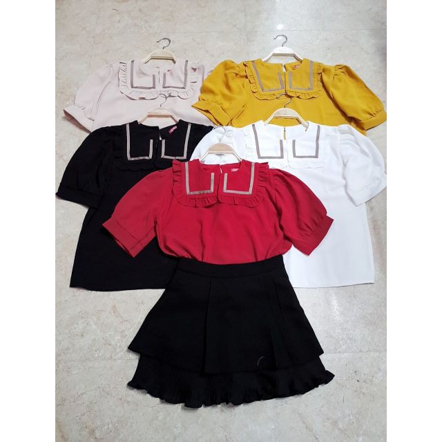 [Mã WA1606 giảm 15% đơn 99k] áo sơ mi vạt vuông viền bèo freeship50k | BigBuy360 - bigbuy360.vn