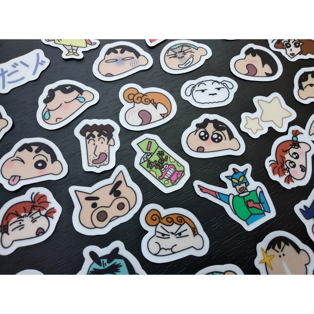 [SET 1] Bộ 40 sticker hoạt hình Shin cậu bé bút chì đáng yêu - LLD058 (Ảnh thật shop tự chụp)