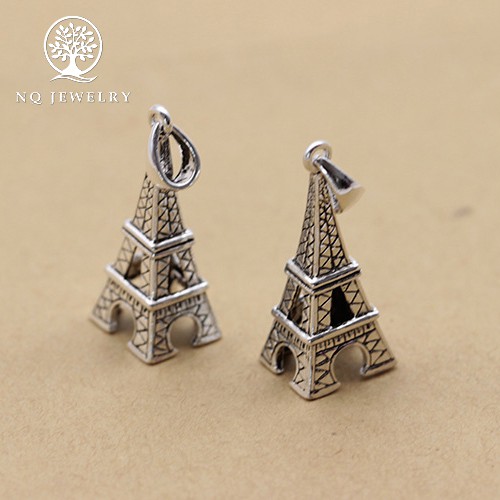 Charm bạc hình tháp Eiffel treo - NQ Jewelry