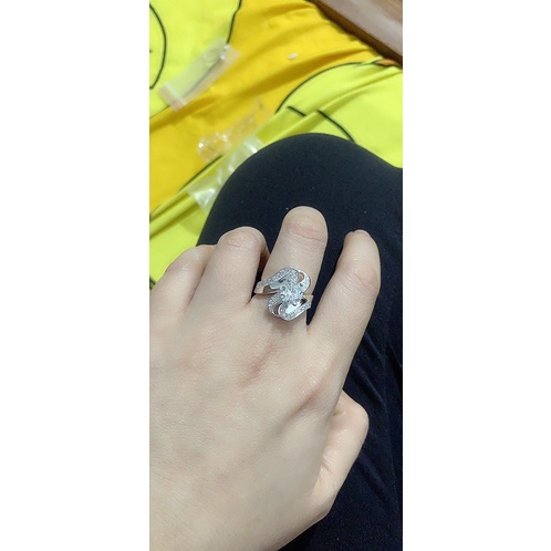 Nhẫn bạc chuẩn đẹp gắn đá cz