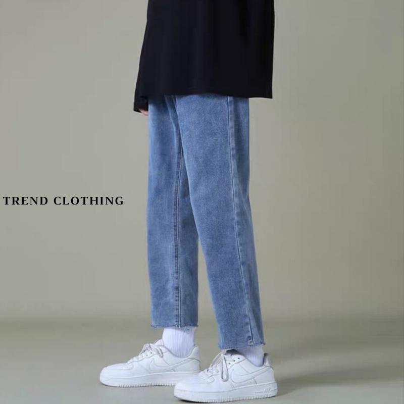 " RẺ VÔ ĐỊCH " Quần Jean nam, Quần Jeans baggy xanh sky rách gấu ống suông, rộng, hottrend 2022-XX MENS FASHION!