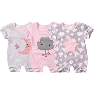Set 3 Bộ Bodysuit Tay Ngắn Cho Bé Yêu