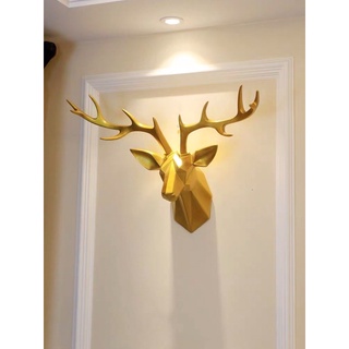 Trang trí treo tường đầu hươu, decor treo tường đầu hươu phong cách Bắc Âu sang trọng