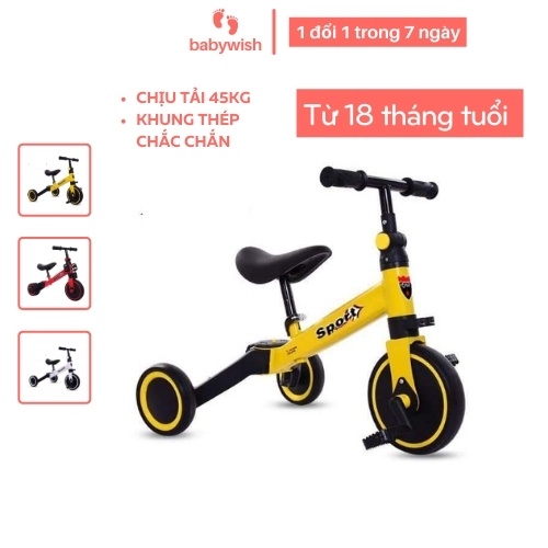 Xe đạp trẻ em đa năng Babywish 3IN1 cho bé từ 1,5 tuổi, xe chòi chân giữ thăng bằng