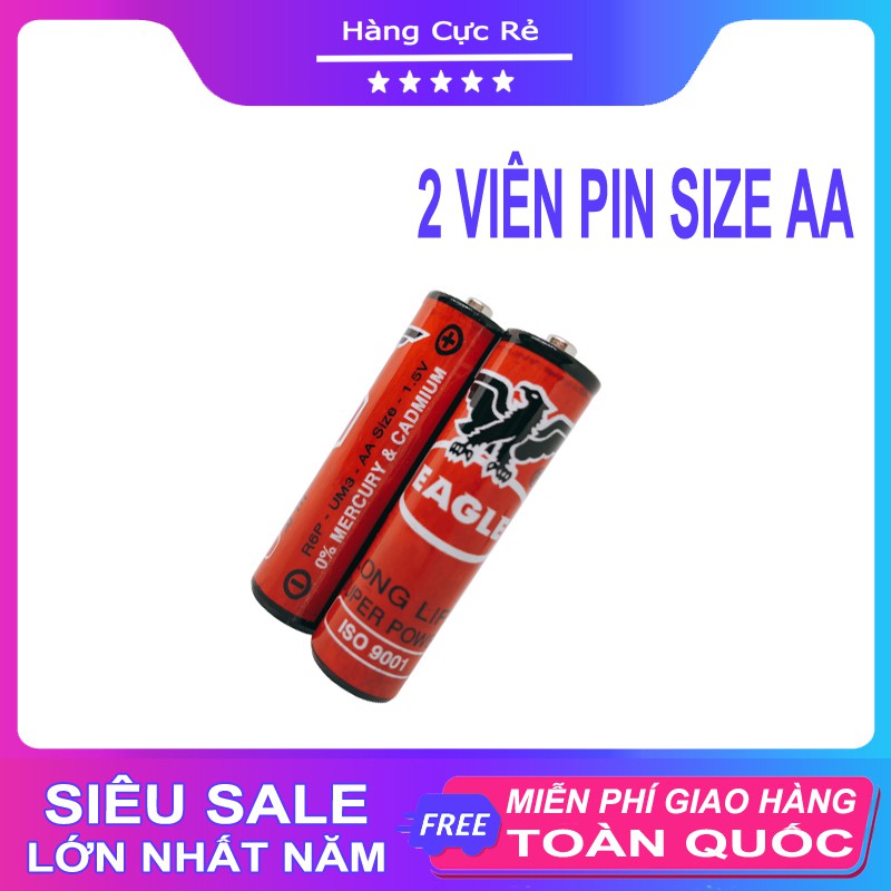 Bộ 2 Viên Pin AA(2A) 1.5V 🚀FREESHIP🚀 Pin tiểu con ó Pinaco màu đỏ cho máy ảnh, remote tivi, máy tính - Shop Hàng Cực Rẻ