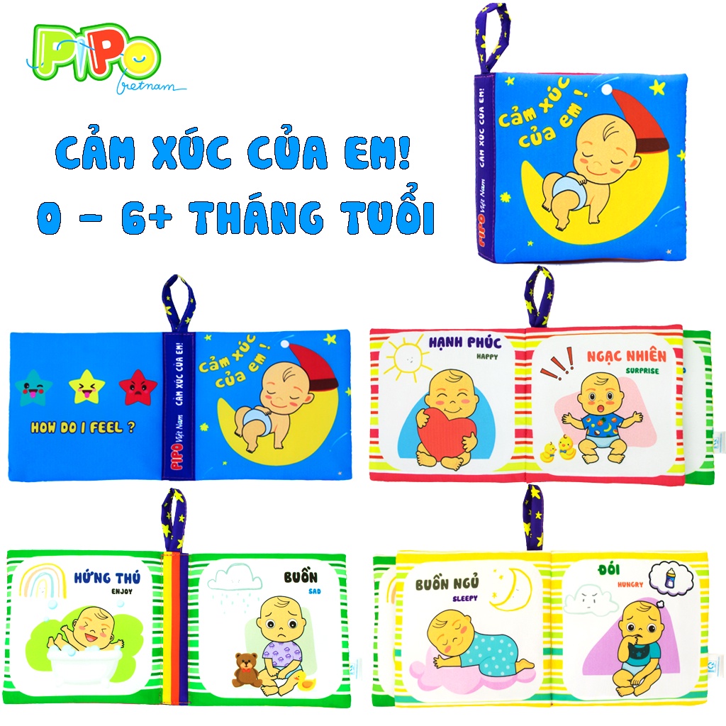 Sách vải sơ sinh PiPoVietnam chủ đề Cảm xúc của em