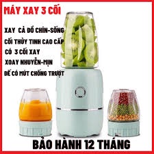 Máy xay cao cấp nội địa Trung 3 cối 6 lưỡi hot hit- Máy xay chế biến thức ăn cho mẹ&bé