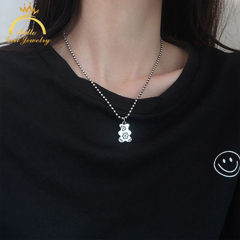 Dây chuyền mặt hình trái tim thời trang hàn quốc cho nữ -  Vòng cổ dạng chuỗi xích màu vàng phong cách punk thời thượng