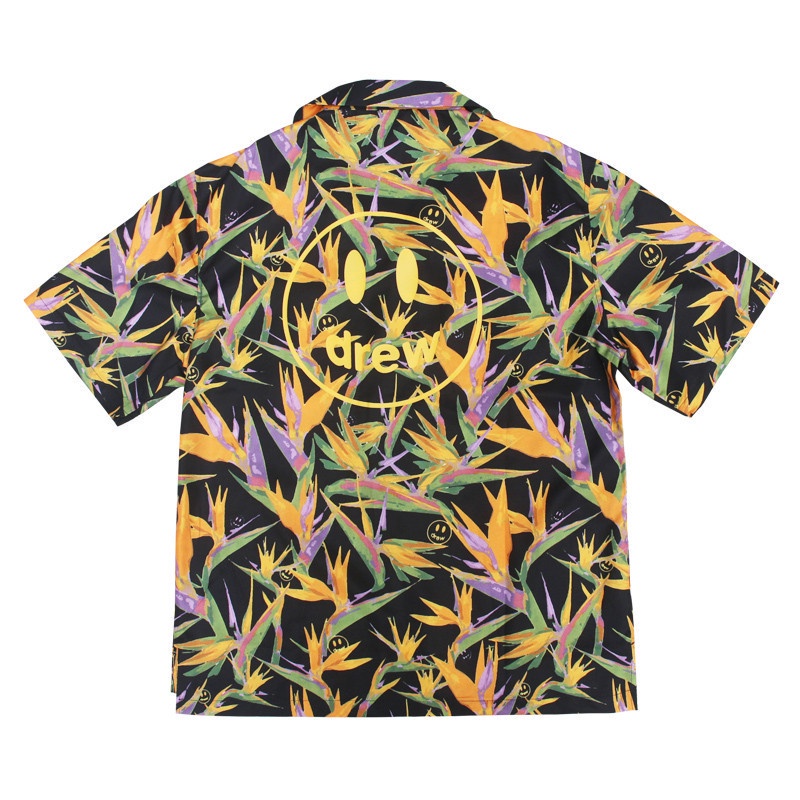 Bán Chạy Nhất DR * W Áo Sơ Mi Tay Ngắn In Hình Chim Thiên Đường Mặt Cười Plus Size Unisex