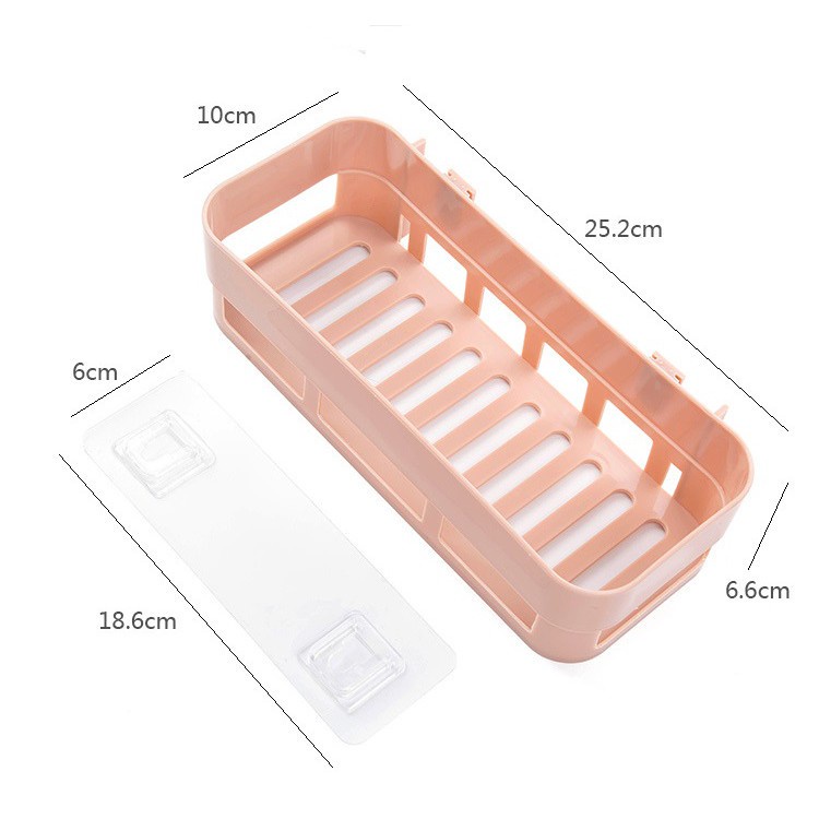 Kệ Nhựa Để Đồ Chữ Nhật Dán Tường Nhà Tắm - Kệ Dán Bao Chắc - Tiện Lợi, Sang Trọng 88230 Shop Gia Dụng Gia Đình 88
