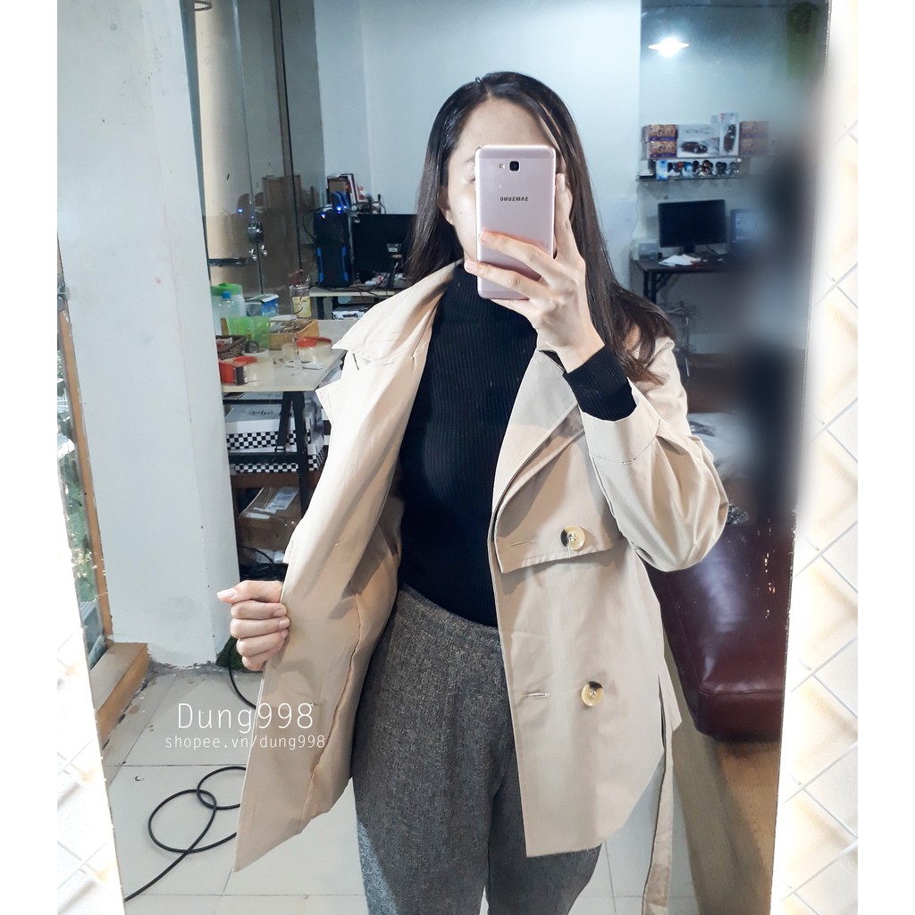 [HÀNG CAO CẤP] Áo khoác kaki 2 lớp siêu nữ tính thu đông 2020 hàng sẵn (kèm ảnh thật) | BigBuy360 - bigbuy360.vn