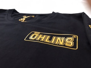 Áo thun OHLINS Biker Tay Ngắn Tem Xe (Đen)