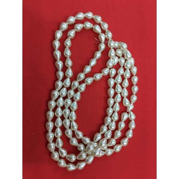 60 Hạt trai Đài Loan giọt nước nguyên liệu handmade KT 10mm