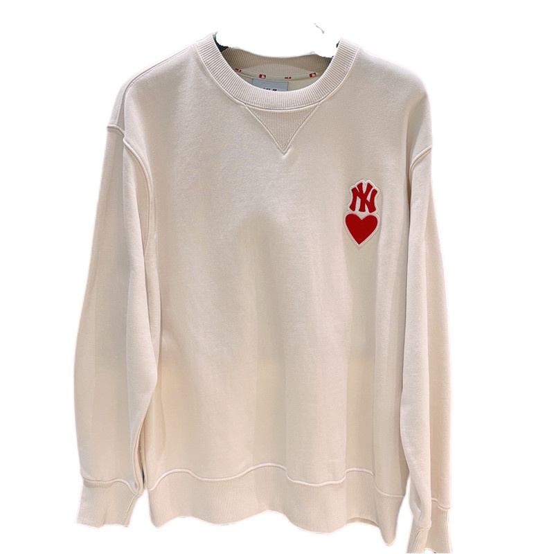 Mlb Áo Nỉ Dài Tay Màu Trơn In Chữ NY Thời Trang Thu Đông Cho Nam Nữ