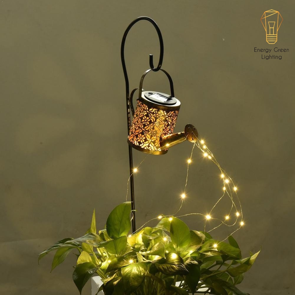 Bình Nước Tưới Cây Nghệ Thuật Energy Green Lighting MT-157 Gắn Dây Đèn LED - Sử Dụng Năng Lượng Mặt Trời