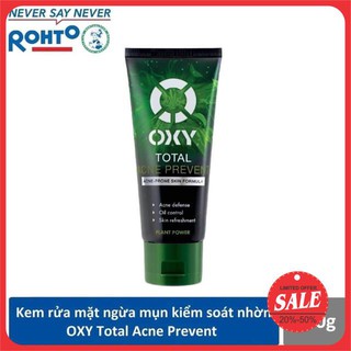 OXY Total Acne Prevent - Kem rửa mặt ngừa mụn kiểm soát nhờn 100g