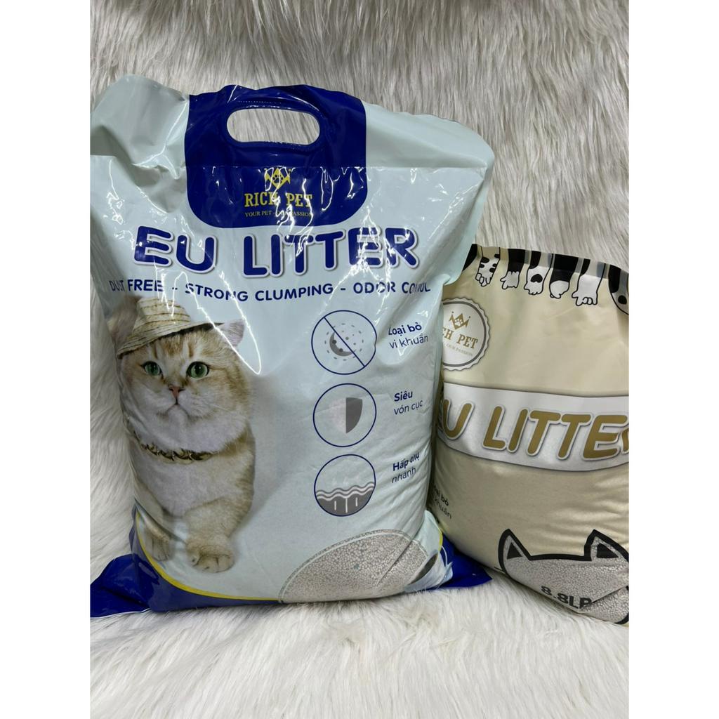 Cát EU Litter 8.8L, Cát vệ sinh cho mèo Eu Litter vón cục khử mùi